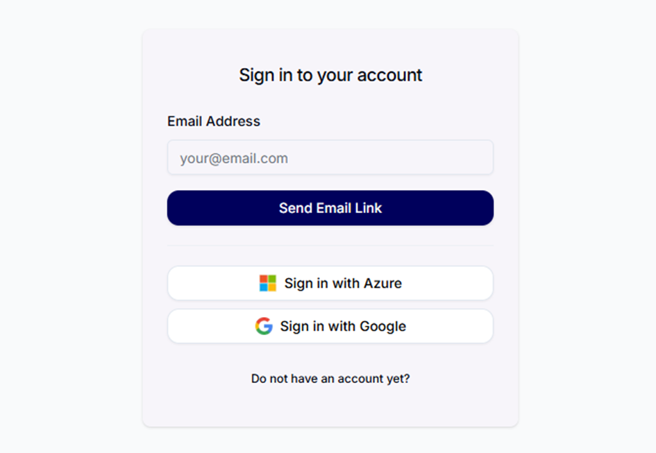 Anmeldeseite von Conbool mit Eingabefeldern für E-Mail und Passwort